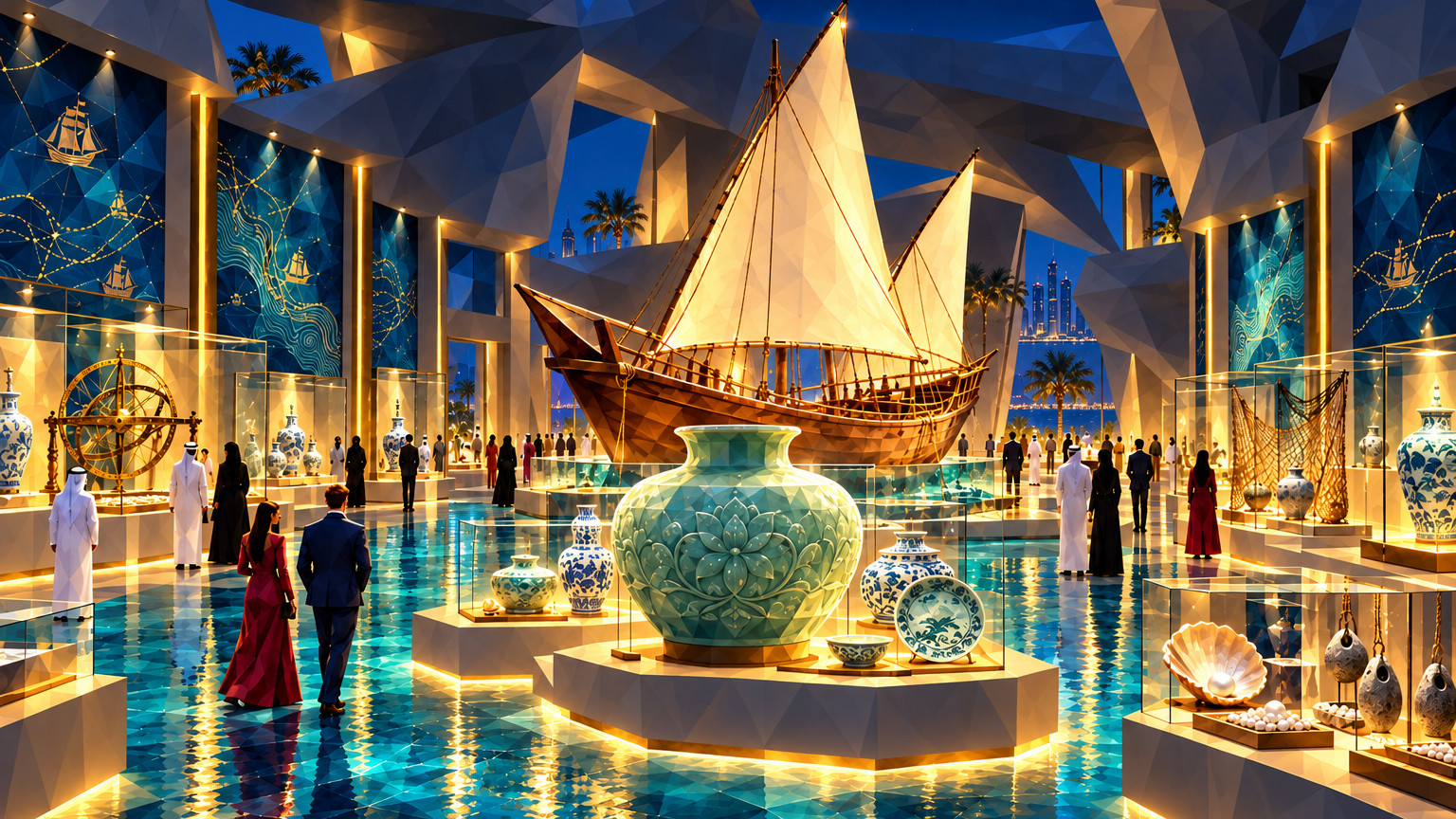 Boats Floating Afar